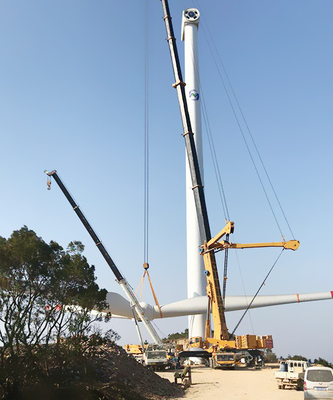 1200吨汽车吊浮鹰岛风电安装项目